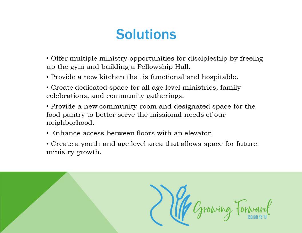 Major Gifts presentation solutions Emmanuel United Methodist Church