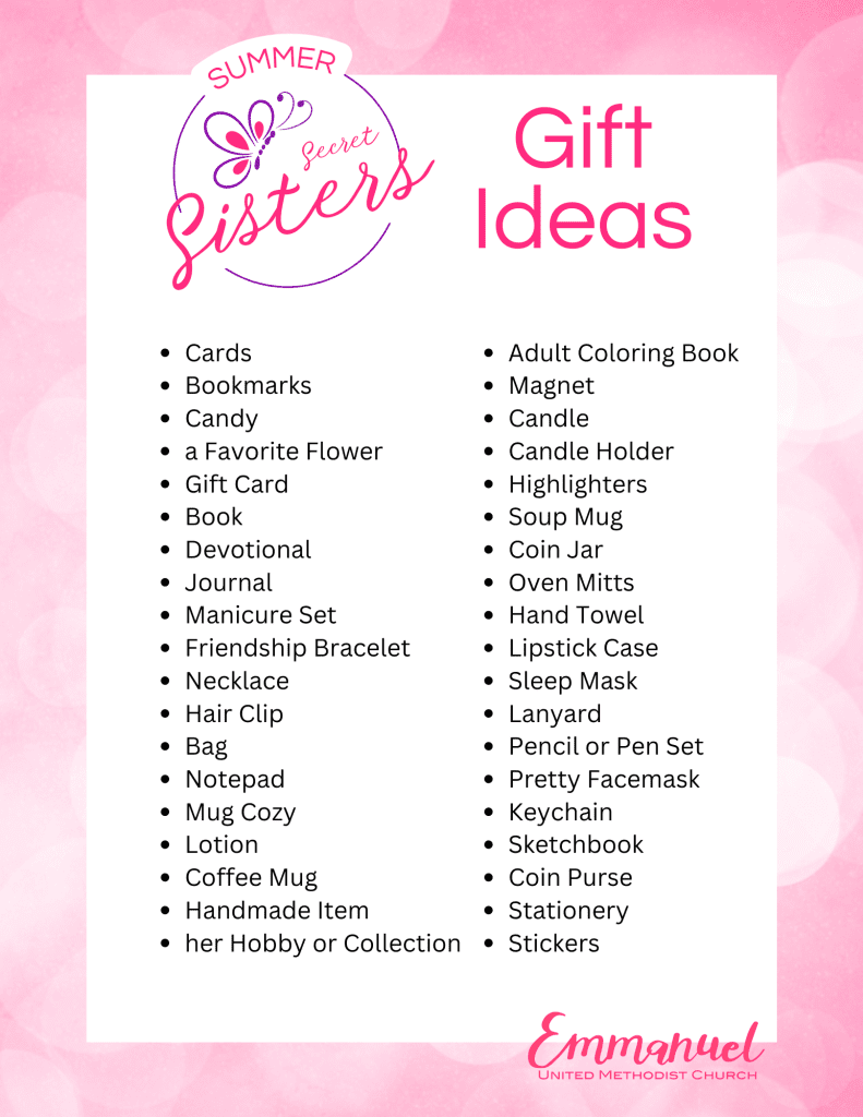 Summer Secret Sisters Gift Ideas
