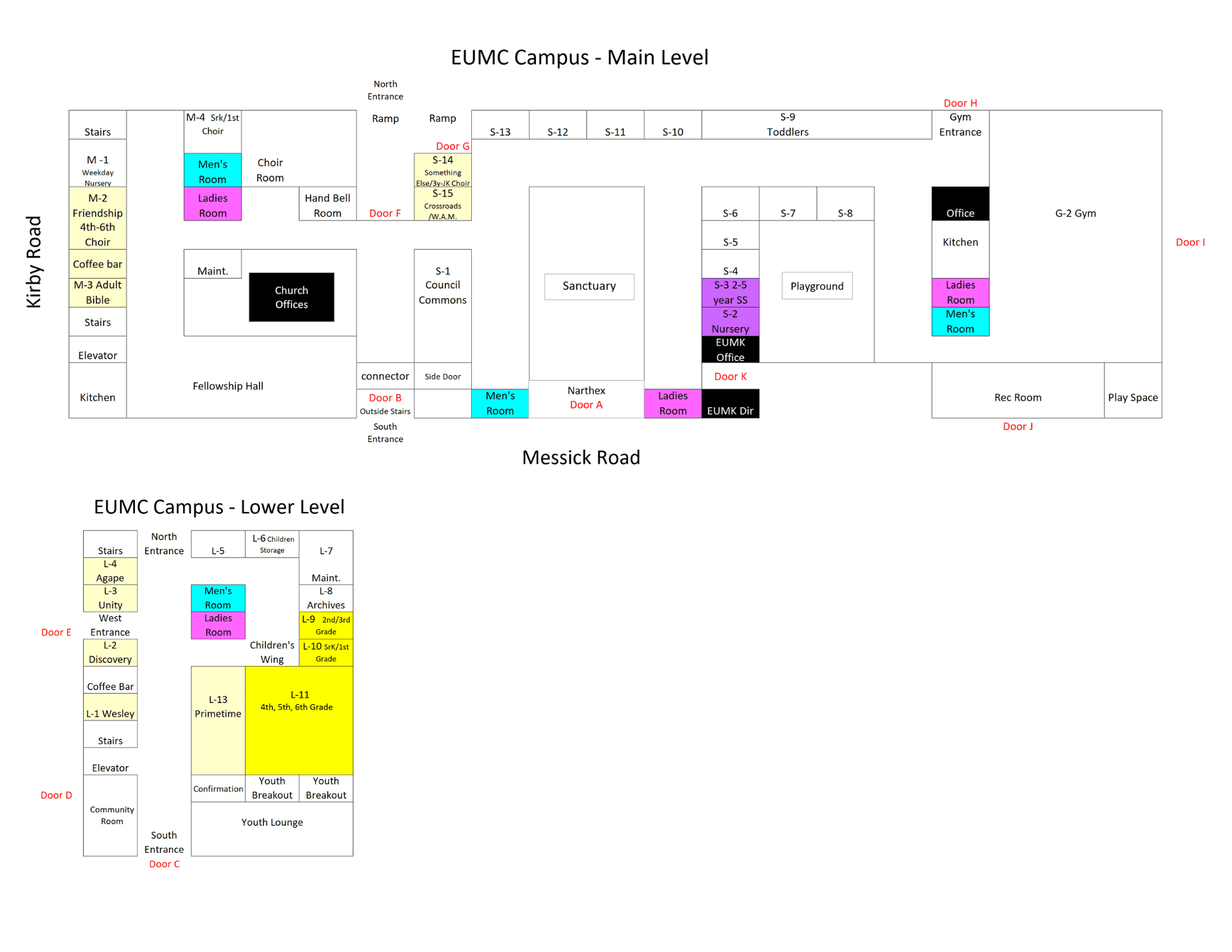 EUMC campus map 2023 