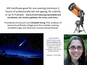 Gift Certificate for Stargazing                 